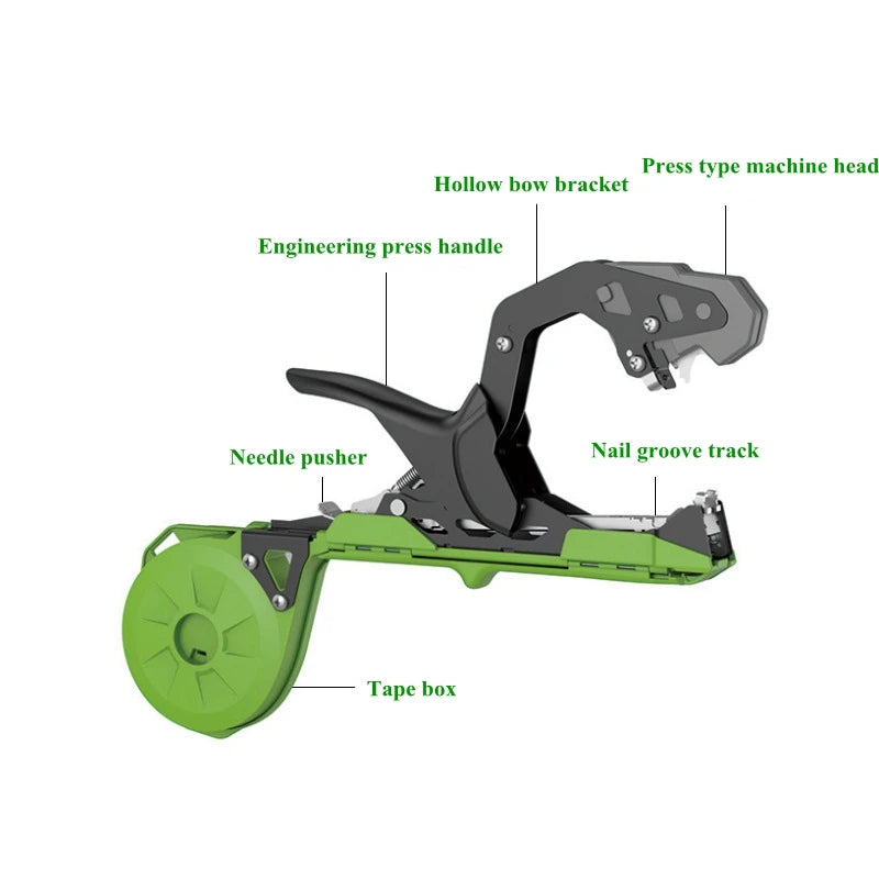 New Upgrade Plant Vine Tying Machine Gardening Tapetool Tapener Tape And Staple for Vegetable Grape Tomato Pepper Plant Support