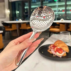 or 2 Pcs Heat Insulated Stainless Steel Ladles; For Serving Soup and Rice; Equipped with Drain Hole; Must-Have Kitchen Utensils