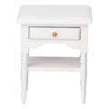 Bedside Table Furniture Wood Bedside Table 1:12 White Mini Bedroom Furnishing Articles Wooden Bedside Table Model