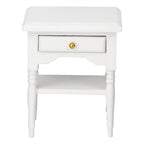 Bedside Table Furniture Wood Bedside Table 1:12 White Mini Bedroom Furnishing Articles Wooden Bedside Table Model