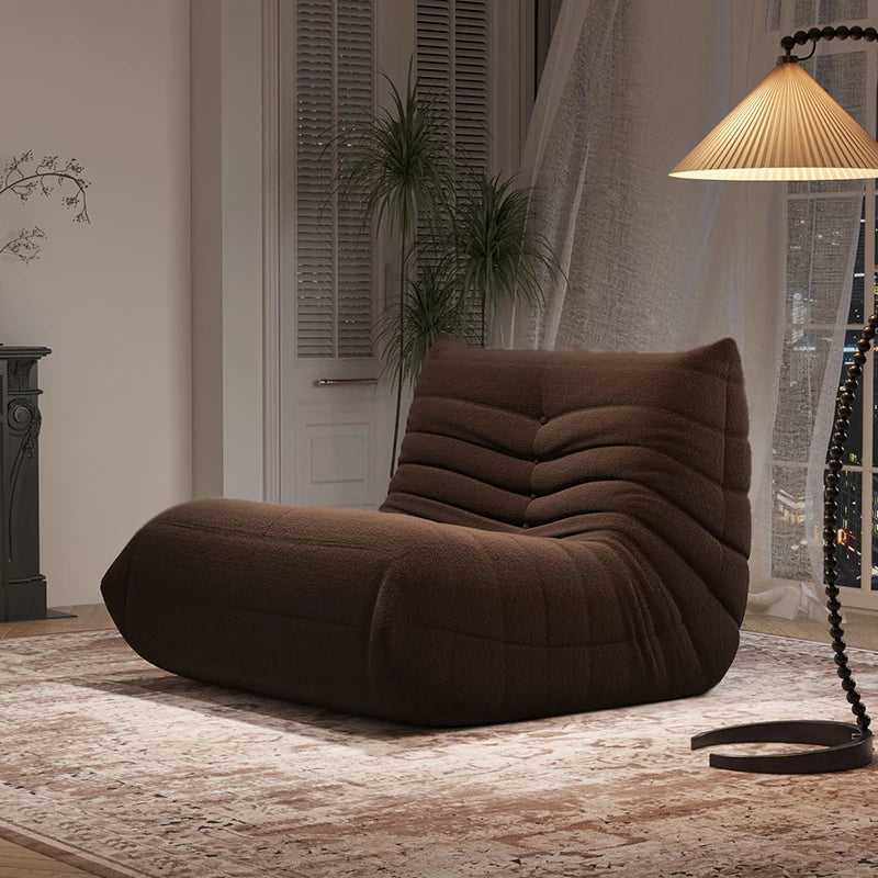 Designer Caterpillar Reclining Sofa Modern Minimalist Balcony Leisure Chair Dual Lounger Can Lie Flat Living Room Reading Sofa