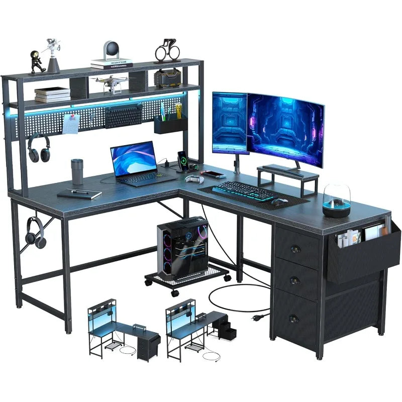 Large L-Shaped Gaming Desk