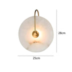 Nordic Modern Creative Marble Wall Lamp for Living Room Gold Copper Home Indoor Decoration LED Sconce Bedroom Bedside Round