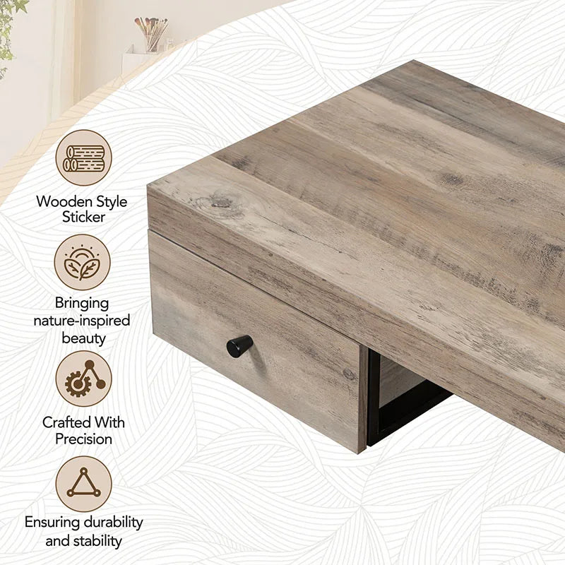Wall-mounted Vanity Desk, Floating Vanity Shelf with Drawers, Dressing Table ,Computer Table Desk, Home Office Desk