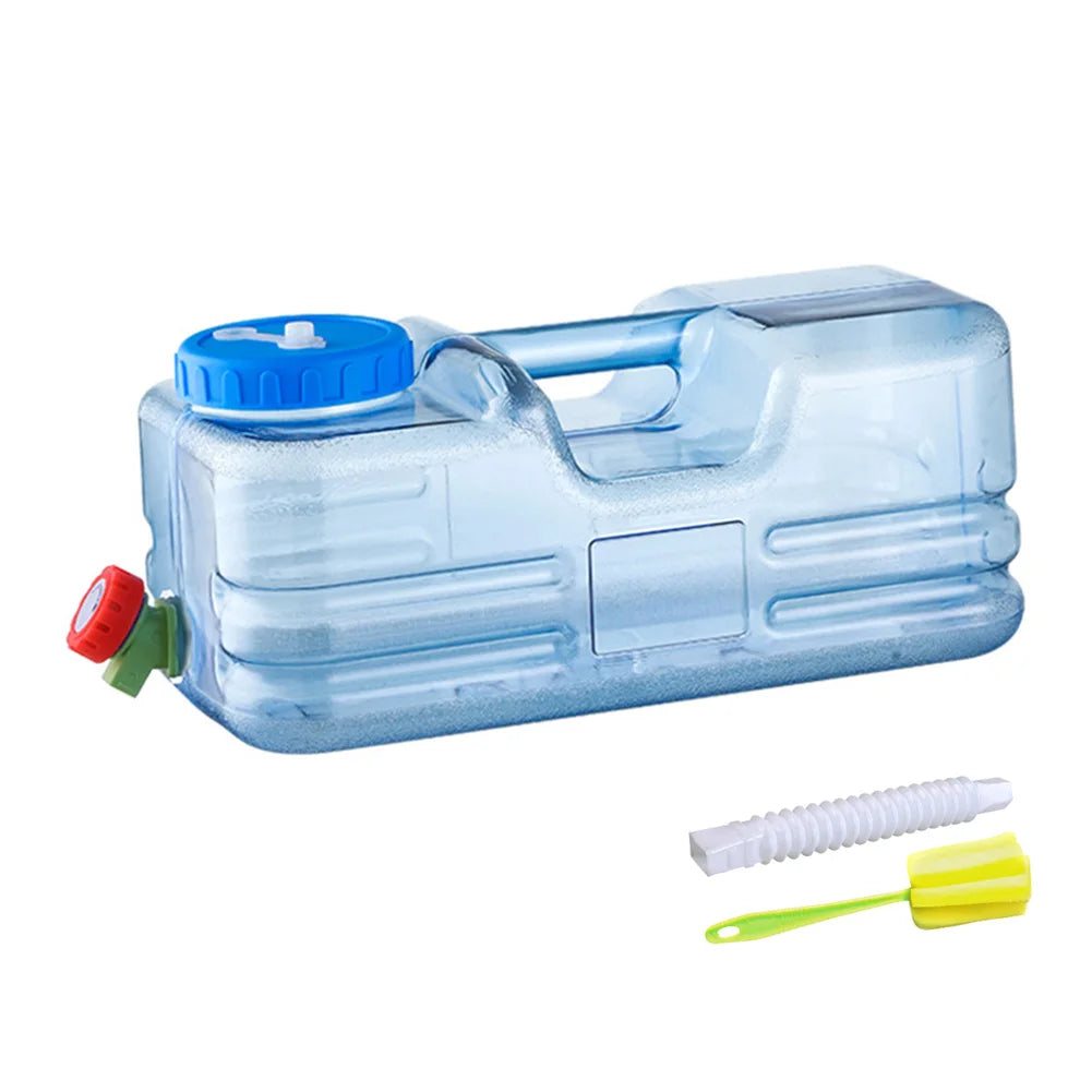 5.5/7.5/10/15L Camping Car Water Container PC with Faucet Water Storage Tank No Leakage Water Storage Bucket for Picnic Travel