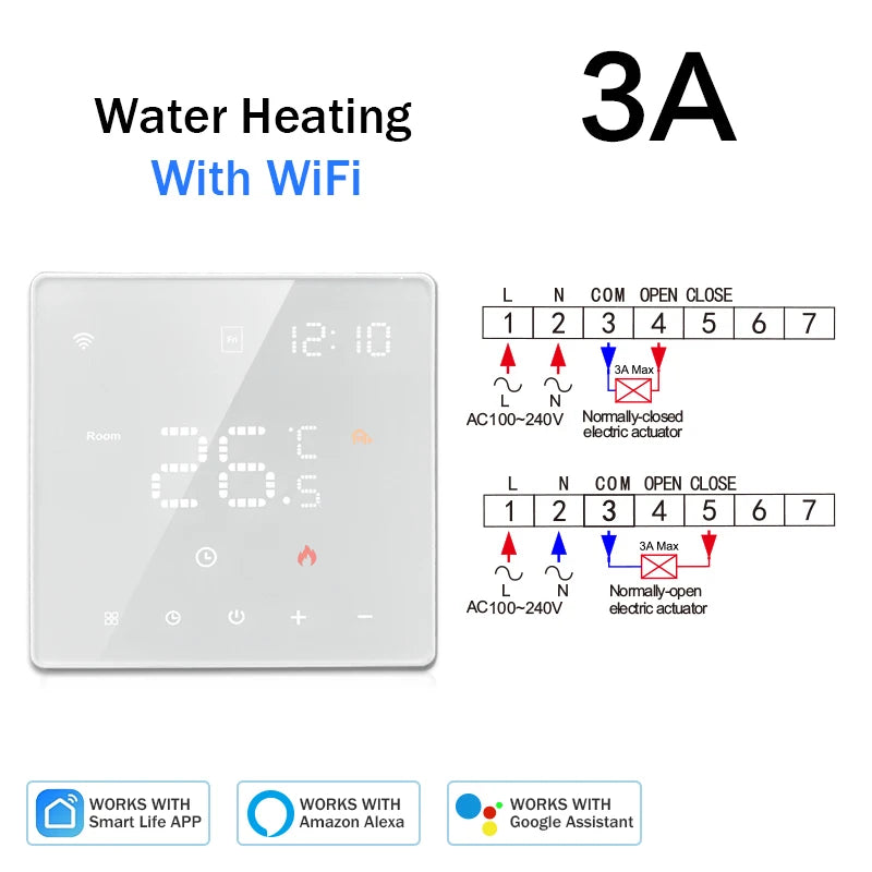 Tuya Wifi Thermostat Electric Heating Smart Room Thermostat Underfloor Heating Wifi Connected Thermostat 220V  Goolge Home Alexa