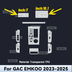 Interior TPU for GAC EMKOO 2023 2024 2025 Protective Film Cover Anti-Scratch Gearbox Panel Navigation Screen Automotive FILM