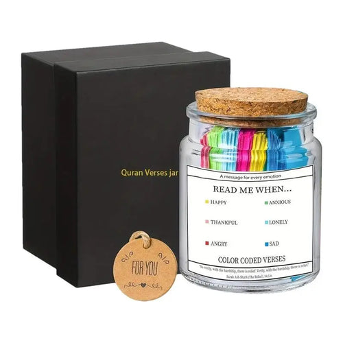 2025 Quran Verse Jar Expresses Emotions And Feelings Glass Prayer Jar With Colored Quran Verses Muslim Prayer Jar Gifts Box
