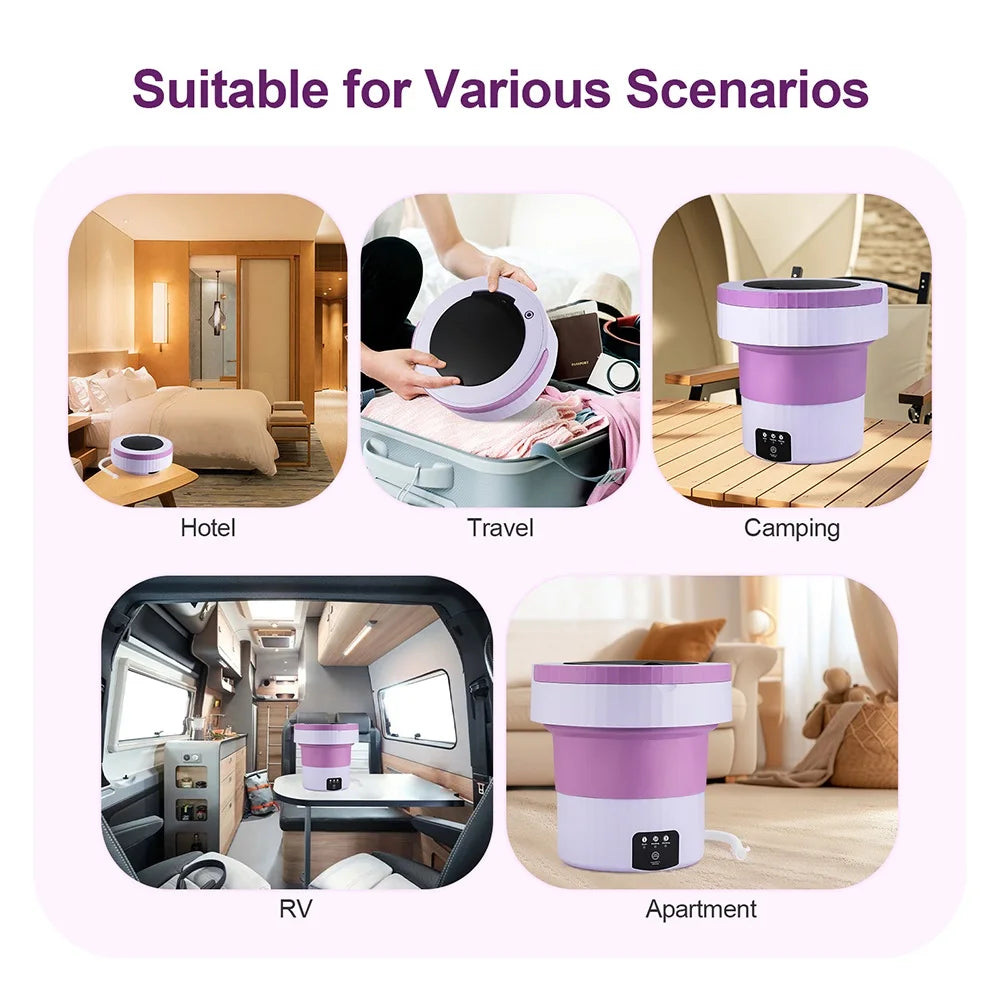 7L Small Folding Washing Machine Portable Washing Machine Automatic Mo