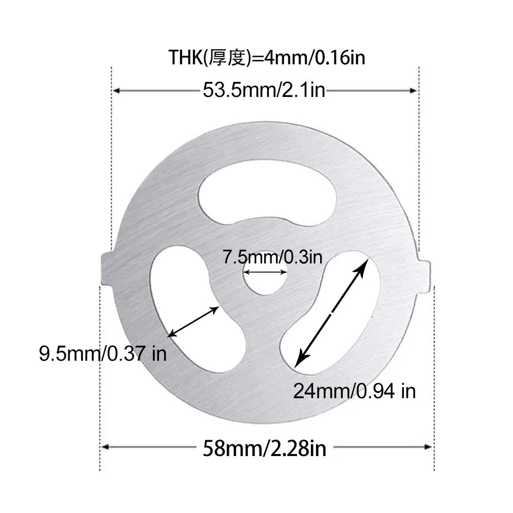 Meat Grinder Pinion Mixer Spare Parts Meat Grinder Knife Stainless Steel Grille for Food Grinder Accessories Kitchen Tool Good
