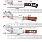 Kitchen straight knife, stainless steel fruit knife with knife sleeve, chef's professional barbecue handle, meat small knife
