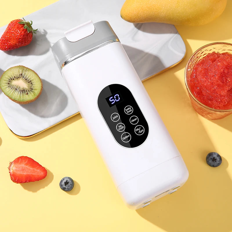 420ML Portable Juicer Blender 12 Blades Mini Juice Mixer Fruit Extractor Juice Maker Auto-Clean, Ice Crush & Ice storage cup