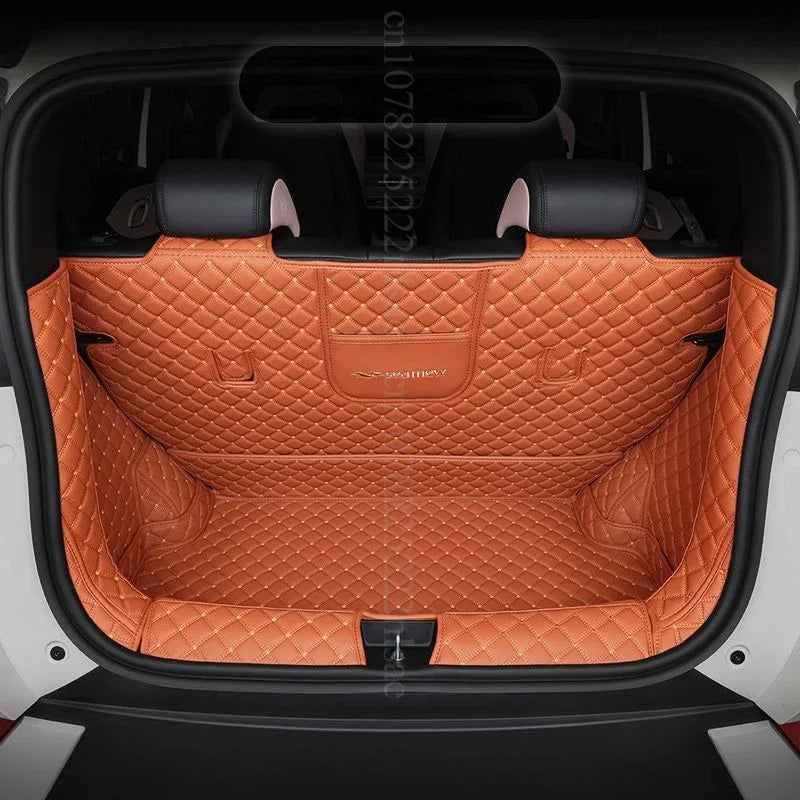 For BYD Dolphin Mini 2025 Custom Car Trunk Mat BYD Seagull Leather Full Coverage Cargo Liner Waterproof Interior Accessories