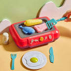 Childrens Pretend Play Kitchen Set with Toys Girls Cooking Set Realistic Kitchenware for Parent-Child Interaction Birthday Gifts