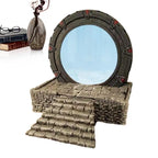 Star Gate Light Mirror Table Decoration LED Atlantis Universe Cosplay Prop Anime Collectable Home Ornament Sculpture Model Gift