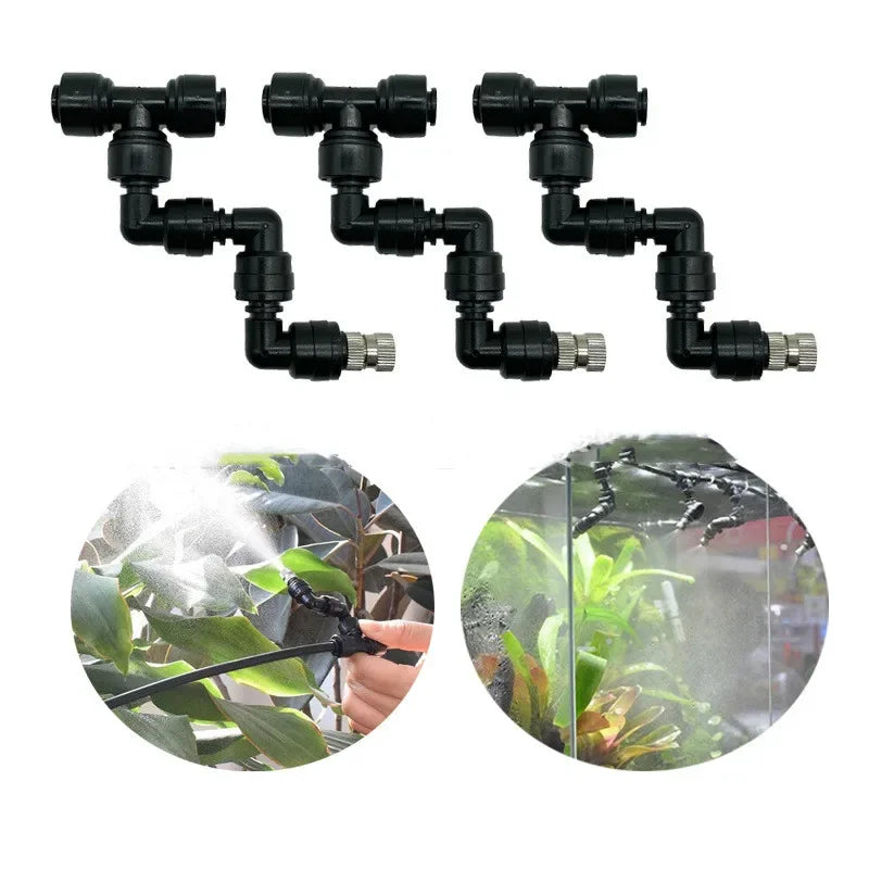 360°Rotating Atomization Fogger Nozzle 1-6Pcs Garden Adjustable Universal Spraying Reptile Rainforest Tank Landscaping Nebulizer