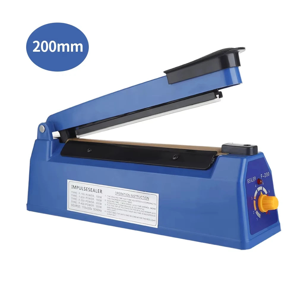 Electric Heat Bag Sealing Machine Plastic Bag Sealer Hand Press Food Seal Plastic Bag Impulse Sealer Fast Heat Packaging Machine