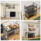 1 Set Of Multifunctional Thickened Household Kitchen Microwave Storage Rack, Microwave Seasoning Storage Rack