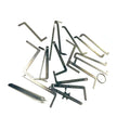 19pcs Locksmith Useful Push Rod Lock Pick Tension Wrench,Stainless Steel Lockpick Hardware Tools for Family