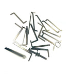19pcs Locksmith Useful Push Rod Lock Pick Tension Wrench,Stainless Steel Lockpick Hardware Tools for Family