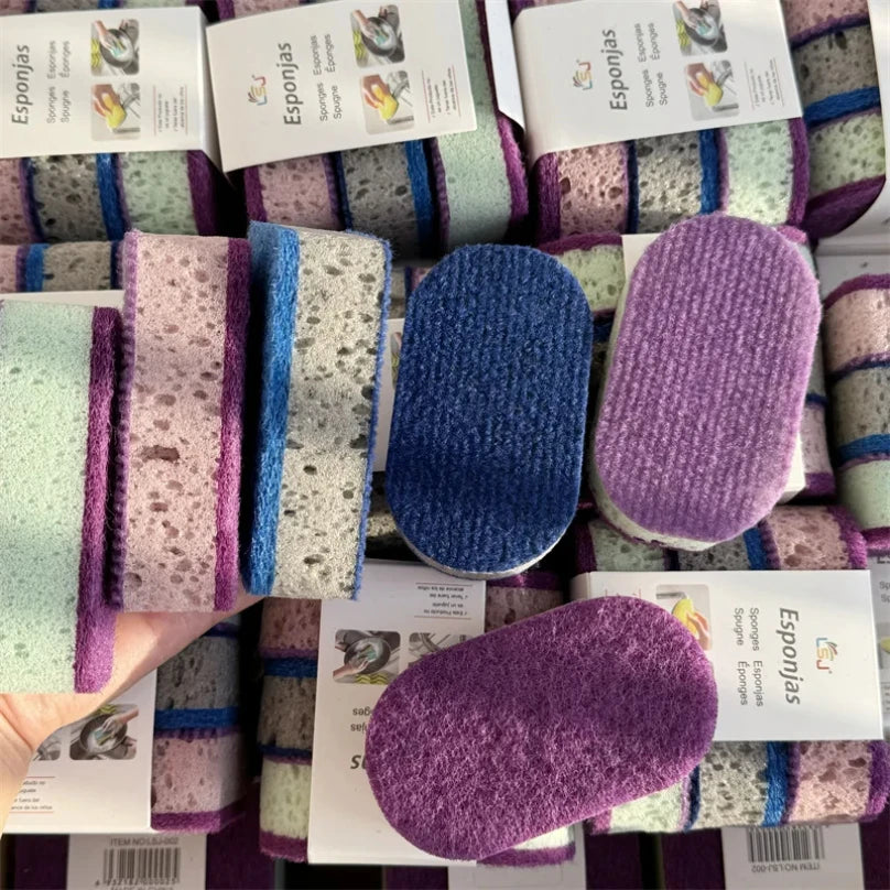 Household Cleaning Sponge Thickened Double-sided Kitchen Dishcloth Scouring Pad