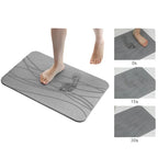 Stone Bath Mat Natural Diatomaceous Earth Shower Mat Super Absorbent Quick Drying Bathroom Floor Mat Grey Rug Easy To Clean 2024