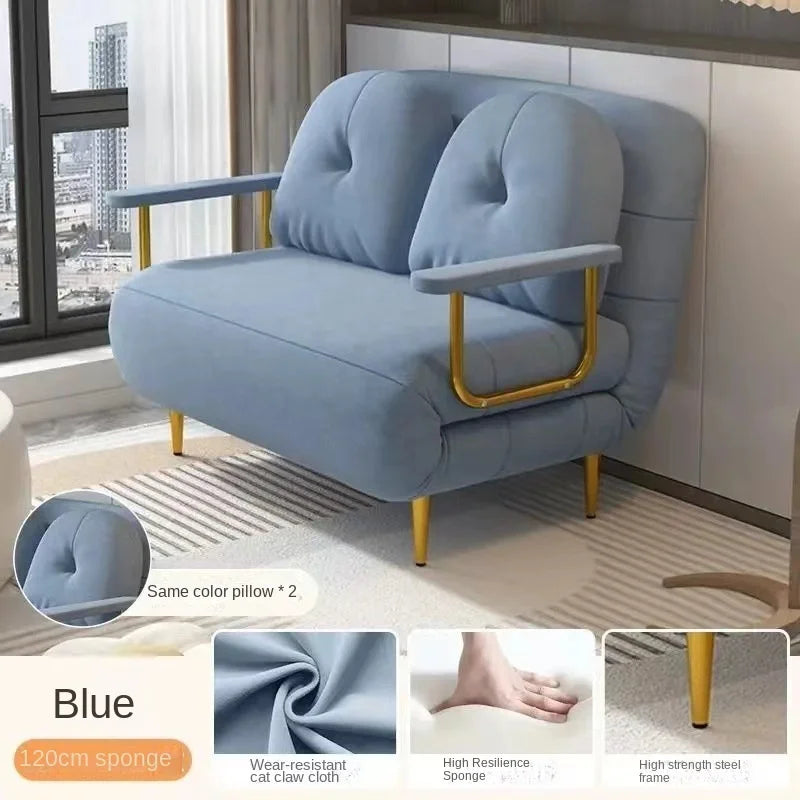 Foldable Sofa Bed Dual Use Single Small Unit Balcony Living Room Multi Functional Clouding Stretching Relaxing Sofa Two Seat