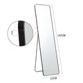 Haodirect Modern Rectangular Floor Mirror, Metal Frame Bedroom Wall Mounted Floor Dressing Mirror, 37cm x 147cm