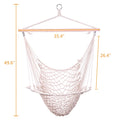 Nordic Style White Hammock Outdoor Indoor Garden Dormitory Bedroom Hanging Chair For Child Adult Swinging Single Safety Hammock