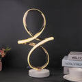 Modern Spiral LED Table Lamp Metal Bedroom Bedside Desk Lights Home Living Study Room Eye Protection Reading Night Lighting