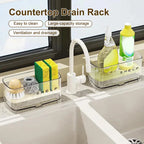 New Kitchen Sink Caddy; Wall-mounted Sponge Holder; Household Faucet Storage Gadget; Drain Design; 1pc Rag Rack.