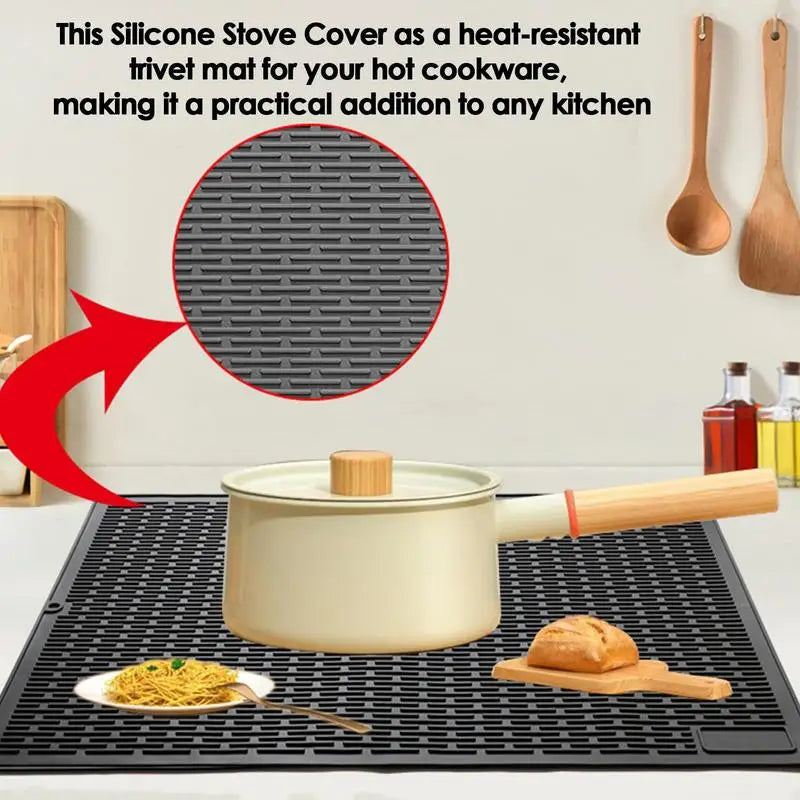 Induction Stove Top Cover Electric Ceramic Silicone Counter Protector Electric Stove Top Protection Mat For Preventing Scratches