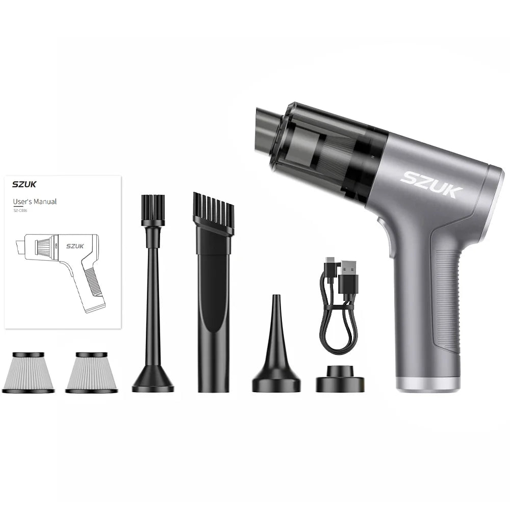 SZUK 780000PA Powerful Vacuum Cleaner Mini Cordless Portable Car Vacuum Cleaner for Home Appliance Handheld Blower Car Cleaner