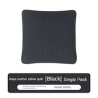 Car Seat High-end Leather Pillow Neck Driving Seat Headrest Back Cushion Luxury Universal Auto Lumbar Support Waist Head Qulit