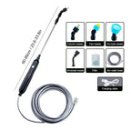 Electric Sprayer with 2/3/5/6/8m PipesGarden Watering Spray Gun with 2/4 Nozzles Type-C/USB Telescopic Irrigation Tools 전기 분무기