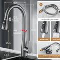 2024new Kitchen Faucets Brass material Pull Out Kitchen Sink Water Tap Deck Mounted Mixer Stream Sprayer Head Hot Cold Taps