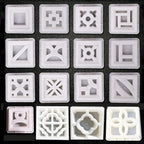 Cement Brick Mold Plastic Decorative Wall Window Mould Antique Garden Building Ornament Concrete Hollow Cement Brick Molding 1Pc