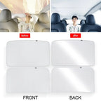 2Pcs Car Glass Roof Sunshade Front Rear Open Sunroof Windshield Shade Net UV Protection Interior Cover For Tesla Model 3 Y