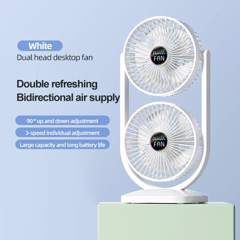 USB Charging Desktop Fan Portable Rotatable Desktop Electric Fan Suita