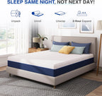 6 Inch Full Gel Cooling Memory Foam Mattress Pressure Relief Medium Firm Support Mattress in a Box CertiPUR-US Certified