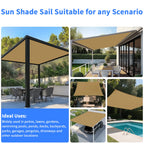 Waterproof Sun Shade Cloth with Grommets Rectangle Square Patio Sun Screen Pergola Shade Sail Canopy Cover Tarp Screens