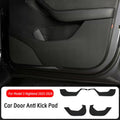 Car Door Anti-Kick Pad For Tesla 2017-2024 Model 3/Y Leather Sticker Trim Side Door Sill Protector Cover Car Interior Decoration