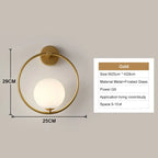 Interior LED Wall Lamps Wall Lighs with G9 Bulb Frosted Glass Ball Black Gold Bedroom LED Wall Sconce for Home Luminuaire Lamp