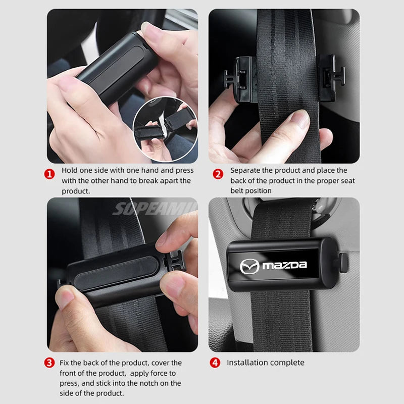 Car Safety Belt Fixator Clamp Seat belt clip limiting stopper Mazda 3 5 6 Axela Atenza Demio MX5 BT50 CX30 CX3 CX5 CX7 CX8 CX9