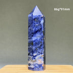 Blue Veins Stone Obelisk Natural Mineral Quartz Home Feng Shui Decorative Gift Reiki Treat Witchcraft Magic Wand
