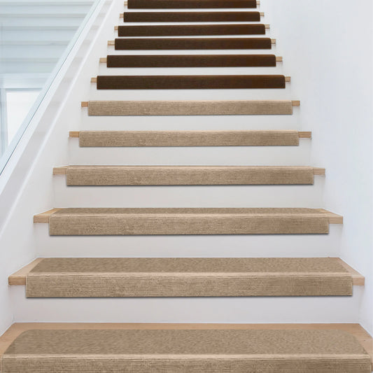 Set of 13 Stair Treads Indoor Non Slip / Skid Mats Step Pads Carpet Ru