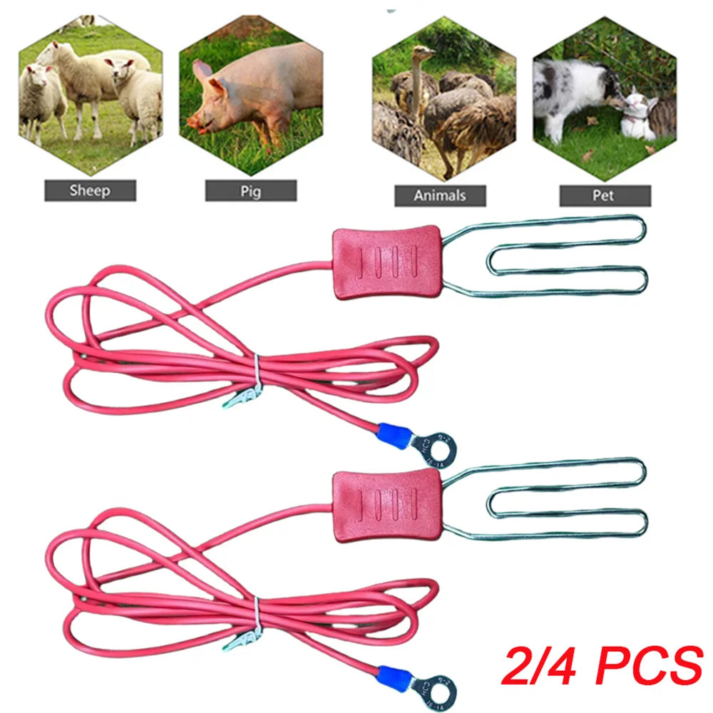 Electric Fence Alligator Clips Ground Connection For Farm Livestock Animals Energizer to Polywire Polytape Kits Cable Connectors
