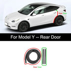 For Tesla Model Y 2021-2024 Door Seal Strip Kit Soundproof Rubber Weatherstrip for Model 3 B-Pillar Sealing Set Noise Reduction