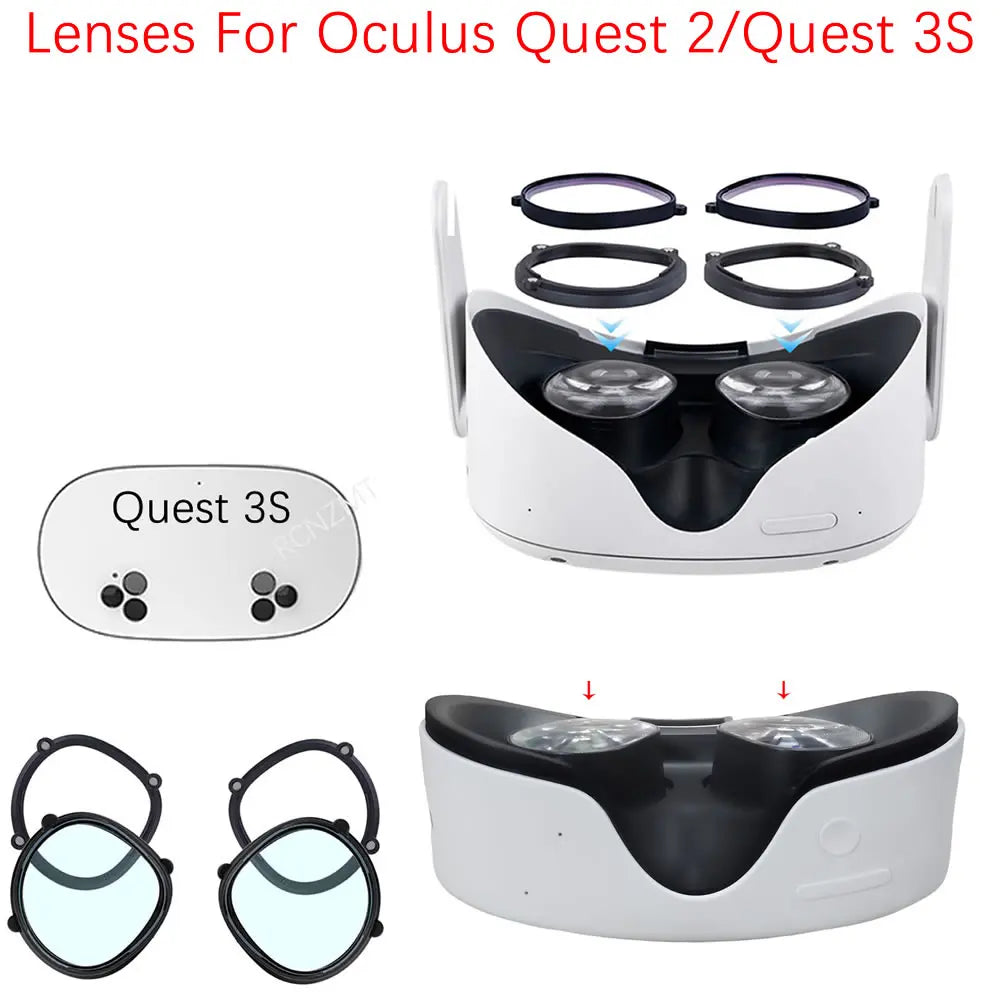 Myopia Lens Protection VR Eyeglass for Quest 3S Prescription Lenses Anti Blue Quest 2 Myopia Lens VR Glasses Accessories