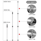 Tent Poles Telescopic Adjustable Awning Canopy Tarp Pole Support Rod for Sun Shelter Garden Camping Tents